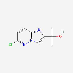 molecular formula C9H10ClN3O B8755263 2-(6-Chloroimidazo[1,2-b]pyridazin-2-yl)propan-2-ol 