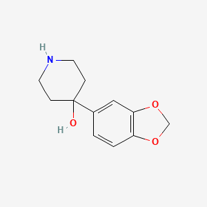 molecular formula C12H15NO3 B8755272 4-(1,3-Benzodioxol-5-yl)piperidin-4-ol CAS No. 56074-28-3