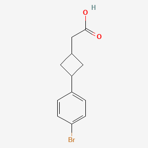 molecular formula C12H13BrO2 B8755280 2-(3-(4-Bromophenyl)cyclobutyl)acetic acid 