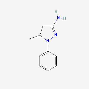 molecular formula C10H13N3 B8755288 3-Amino-5-methyl-1-phenyl-2-pyrazoline CAS No. 50526-72-2