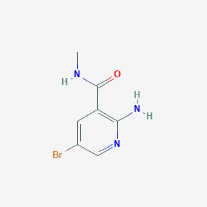 molecular formula C7H8BrN3O B8755312 2-Amino-5-bromo-N-methylnicotinamide 