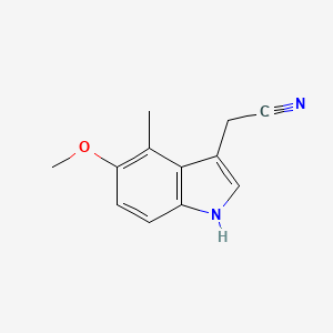 molecular formula C12H12N2O B8755320 2-(5-Methoxy-4-methyl-1H-indol-3-yl)acetonitrile 