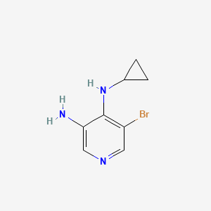 molecular formula C8H10BrN3 B8755327 5-Bromo-N~4~-cyclopropylpyridine-3,4-diamine CAS No. 607372-29-2