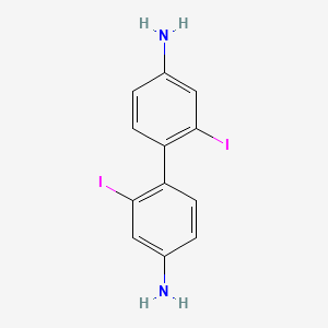 molecular formula C12H10I2N2 B8755348 4-(4-Amino-2-iodophenyl)-3-iodoaniline CAS No. 54391-31-0