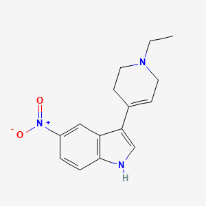 molecular formula C15H17N3O2 B8755368 3-(1-Ethyl-1,2,3,6-tetrahydropyridin-4-yl)-5-nitro-1H-indole 