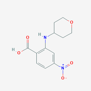 molecular formula C12H14N2O5 B8755372 4-Nitro-2-(tetrahydro-pyran-4-ylamino)-benzoic acid 