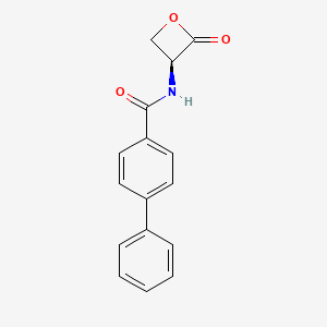 molecular formula C16H13NO3 B8755400 (S)-N-(2-oxooxetan-3-yl)biphenyl-4-carboxamide 