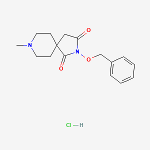 molecular formula C16H21ClN2O3 B8755489 2,8-Diazaspiro[4.5]decane-1,3-dione,8-methyl-2-(phenylmethoxy)-,(Hydrochloride) (1:1) 
