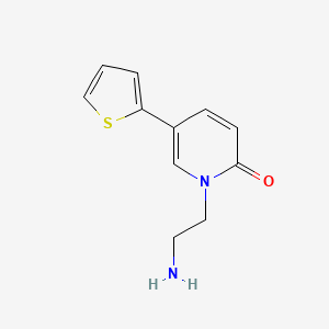 molecular formula C11H12N2OS B8755502 1-(2-aminoethyl)-5-(thiophen-2-yl)pyridin-2(1H)-one 