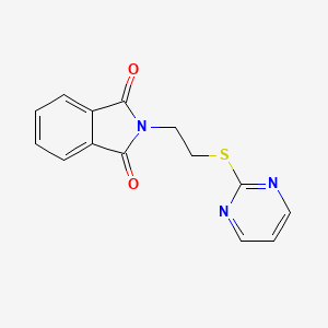 molecular formula C14H11N3O2S B8755504 N-[2-(2-pyrimidinylthio)ethyl]phthalimide 