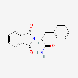 molecular formula C17H14N2O3 B8755512 2-Phthalimido-3-phenylpropionamide 