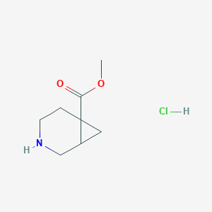 molecular formula C8H14ClNO2 B8755522 Methyl 3-azabicyclo[4.1.0]heptane-6-carboxylate hydrochloride 