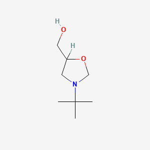 molecular formula C8H17NO2 B8755565 (S)-3-(1,1-Dimethylethyl)oxazolidine-5-methanol CAS No. 30315-47-0