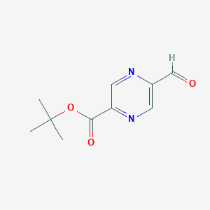 molecular formula C10H12N2O3 B8755598 Tert-butyl 5-formylpyrazine-2-carboxylate 