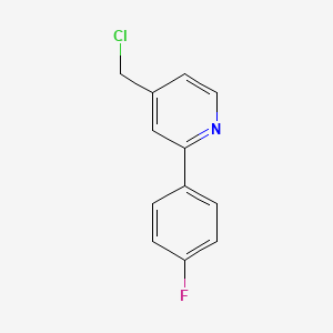 molecular formula C12H9ClFN B8755605 4-(Chloromethyl)-2-(4-fluorophenyl)pyridine CAS No. 482376-13-6