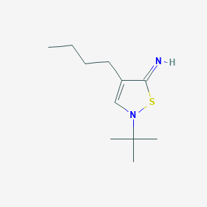 molecular formula C11H20N2S B8755711 2-tert-Butyl-4-butylisothiazol-5(2H)-imine 