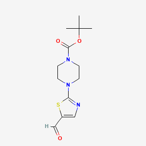 molecular formula C13H19N3O3S B8755737 Tert-butyl 4-(5-formyl-1,3-thiazol-2-yl)piperazine-1-carboxylate CAS No. 354587-77-2