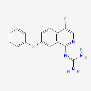 molecular formula C16H13ClN4S B8755770 1-(4-Chloro-7-(phenylthio)isoquinolin-1-YL)guanidine CAS No. 223671-95-2