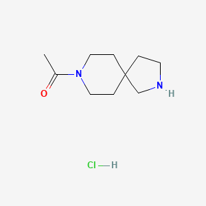 molecular formula C10H19ClN2O B8755777 Ethanone, 1-(2,8-diazaspiro[4.5]dec-8-yl)-, (Hydrochloride) (1:1) 