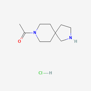 molecular formula C10H19ClN2O B8755777 1-(2,8-diazaspiro[4.5]decan-8-yl)ethanone;hydrochloride 