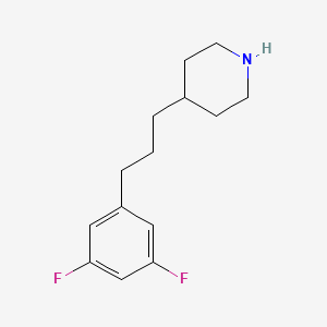 molecular formula C14H19F2N B8755796 4-(3-(3,5-Difluorophenyl)propyl)piperidine 