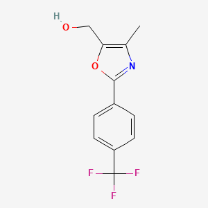 molecular formula C12H10F3NO2 B8755823 [4-Methyl-2-(4-trifluoromethyl-phenyl)-oxazol-5-yl]-methanol CAS No. 109544-12-9