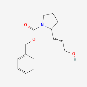 molecular formula C15H19NO3 B8755824 1-(N-benzyloxycarbonylpyrrolidin-2-yl)-3-hydroxypropene 
