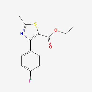 molecular formula C13H12FNO2S B8755830 Ethyl 4-(4-fluorophenyl)-2-methyl-5-thiazolecarboxylate 