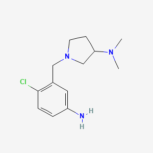 molecular formula C13H20ClN3 B8755853 [1-(5-Amino-2-chloro-benzyl)-pyrrolidin-3-yl]-dimethyl-amine 