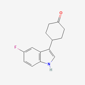 molecular formula C14H14FNO B8755873 4-(5-Fluoro-1H-indol-3-YL)cyclohexanone CAS No. 185383-64-6