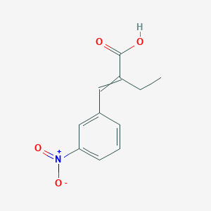 molecular formula C11H11NO4 B8755887 2-Ethyl-3-(3-nitrophenyl)propenoic acid 