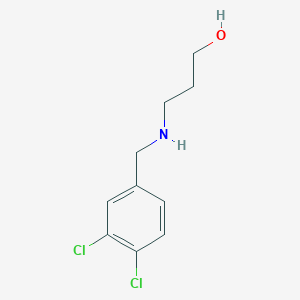 molecular formula C10H13Cl2NO B8755910 3-{[(3,4-Dichlorophenyl)methyl]amino}propan-1-ol 