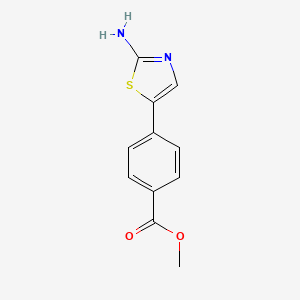 molecular formula C11H10N2O2S B8756005 Methyl 4-(2-aminothiazol-5-YL)benzoate 