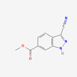molecular formula C10H7N3O2 B8756029 methyl 3-cyano-1H-indazole-6-carboxylate CAS No. 1374258-28-2