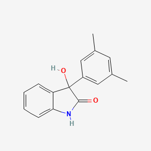 molecular formula C16H15NO2 B8756034 Indol-2-one, 3-(3,5-dimethylphenyl)-3-hydroxy-1,3-dihydro- 