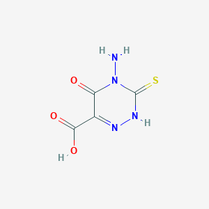 4-Amino-5-oxo-3-sulfanylidene-2,3,4,5-tetrahydro-1,2,4-triazine-6-carboxylic acid