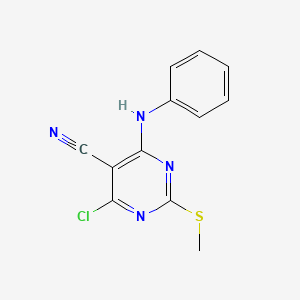 4-Anilino-6-chloro-2-(methylthio)pyrimidine-5-carbonitrile