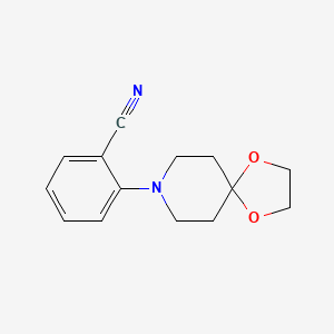 molecular formula C14H16N2O2 B8756138 2-(1,4-dioxa-8-azaspiro[4.5]dec-8-yl)Benzonitrile 