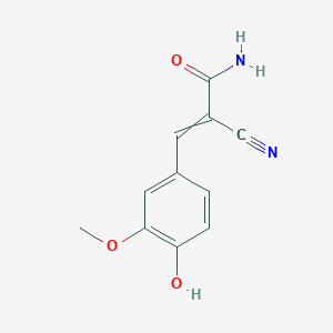 2-Cyano-3-(4-hydroxy-3-methoxyphenyl)prop-2-enamide