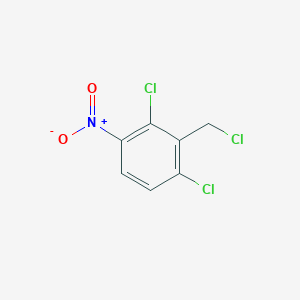 molecular formula C7H4Cl3NO2 B8756156 1,3-Dichloro-2-(chloromethyl)-4-nitrobenzene 