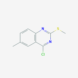 molecular formula C10H9ClN2S B8756219 4-Chloro-6-methyl-2-(methylthio)quinazoline 
