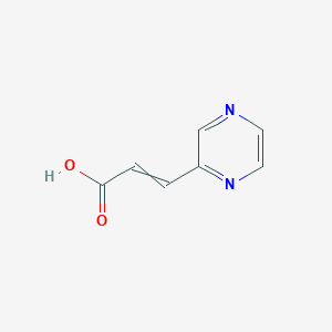 molecular formula C7H6N2O2 B8756235 3-(Pyrazin-2-yl)prop-2-enoic acid 