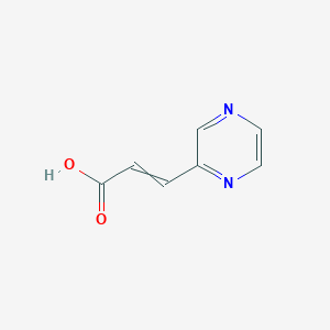 molecular formula C7H6N2O2 B8756235 (2E)-3-(pyrazin-2-yl)prop-2-enoic acid 