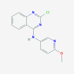 molecular formula C14H11ClN4O B8756252 2-Chloro-N-(6-methoxypyridin-3-yl)quinazolin-4-amine CAS No. 827030-59-1