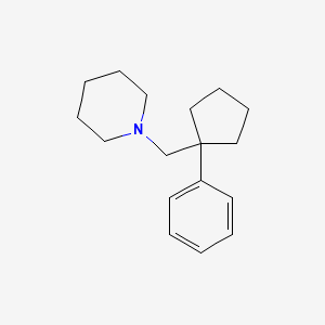 molecular formula C17H25N B8756270 1-[[1-Phenylcyclopentyl]methyl]piperidine CAS No. 102207-08-9