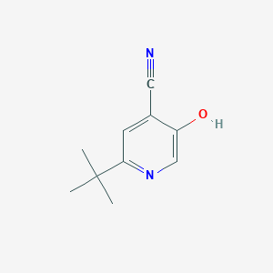 molecular formula C10H12N2O B8756308 2-tert-Butyl-5-hydroxy-isonicotinonitrile CAS No. 69213-44-1
