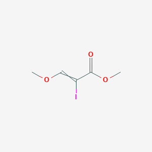 molecular formula C5H7IO3 B8756558 Methyl 2-iodo-3-methoxyprop-2-enoate 