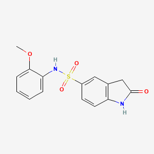 molecular formula C15H14N2O4S B8756583 2-oxo-2,3-dihydro-1H-indole-5-sulfonic acid (2-methoxy-phenyl)-amide 