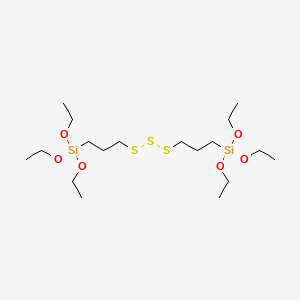 molecular formula C18H42O6S3Si2 B8756661 4,4,14,14-Tetraethoxy-3,15-dioxa-8,9,10-trithia-4,14-disilaheptadecane CAS No. 56706-11-7