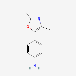molecular formula C11H12N2O B8756771 4-(2,4-Dimethyl-1,3-oxazol-5-yl)aniline CAS No. 100060-02-4